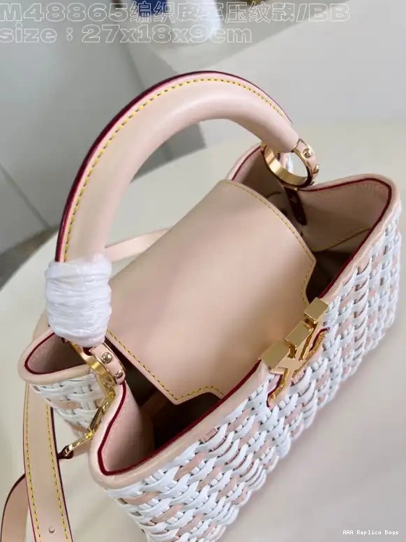 Aaa replica bags BB-27*18*9CM VUITTON LOUIS CAPUCINES 0704